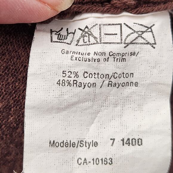 Y2K Cartise Brown Chartreuse Boho Hippie Crochet Floral Vtg Women's Tank Top M - Picture 4 of 7